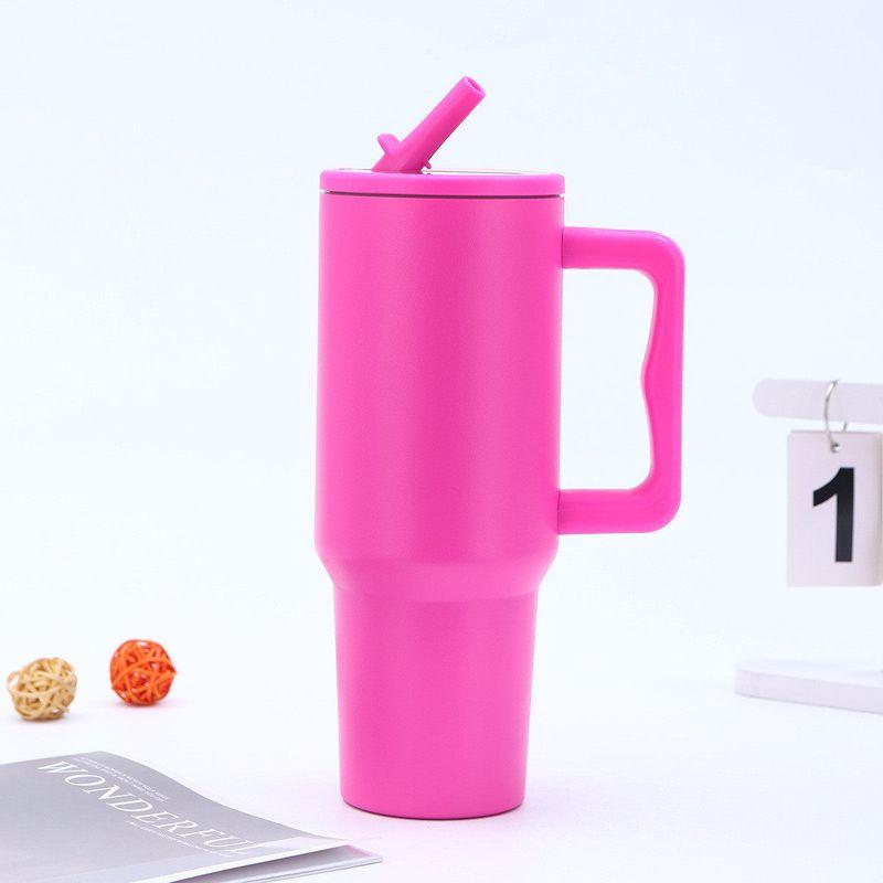 Cross-Border 40oz Stainless Steel Handle Car Cup Double-Layer Vacuum Large-Capacity Thermos Cup Outdoor Portable Straw Cup