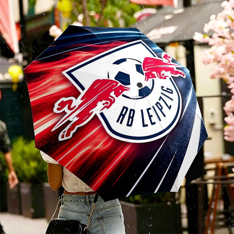 RB Leipzig Print Umbrella Automatic Opening/ Closing - Portable Foldable Design - Daily use for Travel/Outdoor - Gift for Birthday