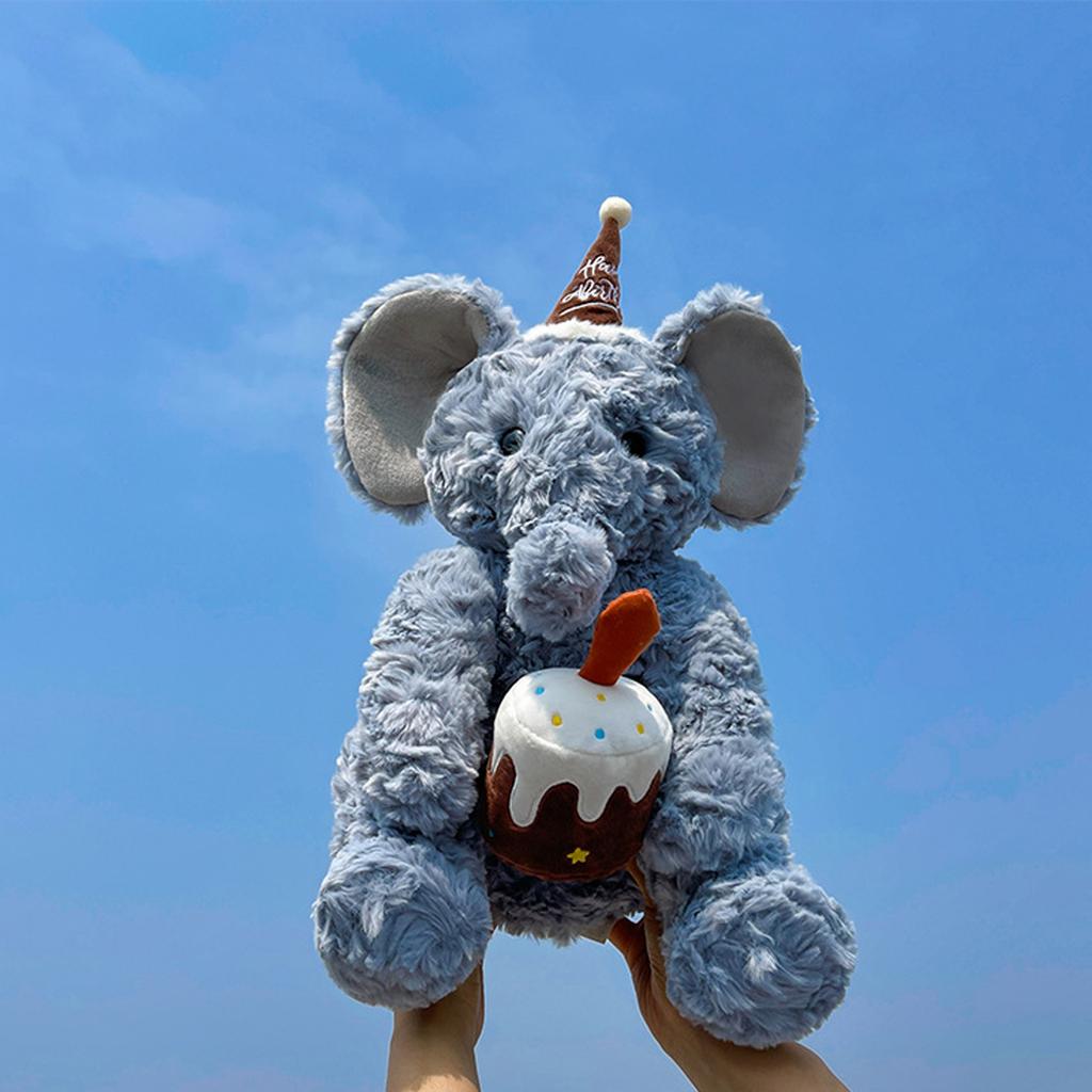 A Cute 40cm Sitting Elephant Plush Toy For Birthday Companionship And Comfort.