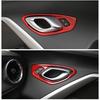 2pcs Red Inner Side Door Handle Frame Decor Cover Trim For Chevrolet Camaro 17+