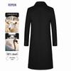 ROMON Men's 100% Wool Double-faced Overcoat with Goose Down Liner