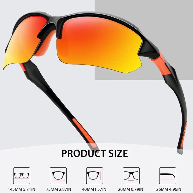 Sportliche Polarisierte Sonnenbrille für Herren Radfahren Laufen Angeln UV400 Sonnenbrillen Outdoor-Schutzbrillen