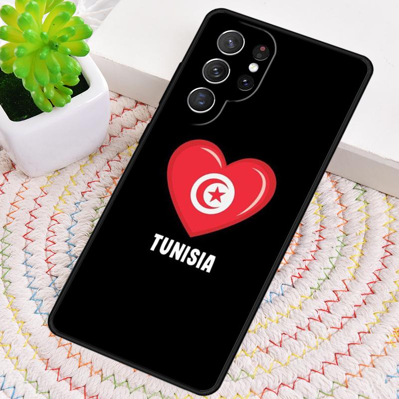 Tunisia Flag Map TPU Phone Case For Samsung Galaxy note 10 pro S26 S25 S24 S23 S22 Ultra Plus S21 FE S20 Shockproof Cover
