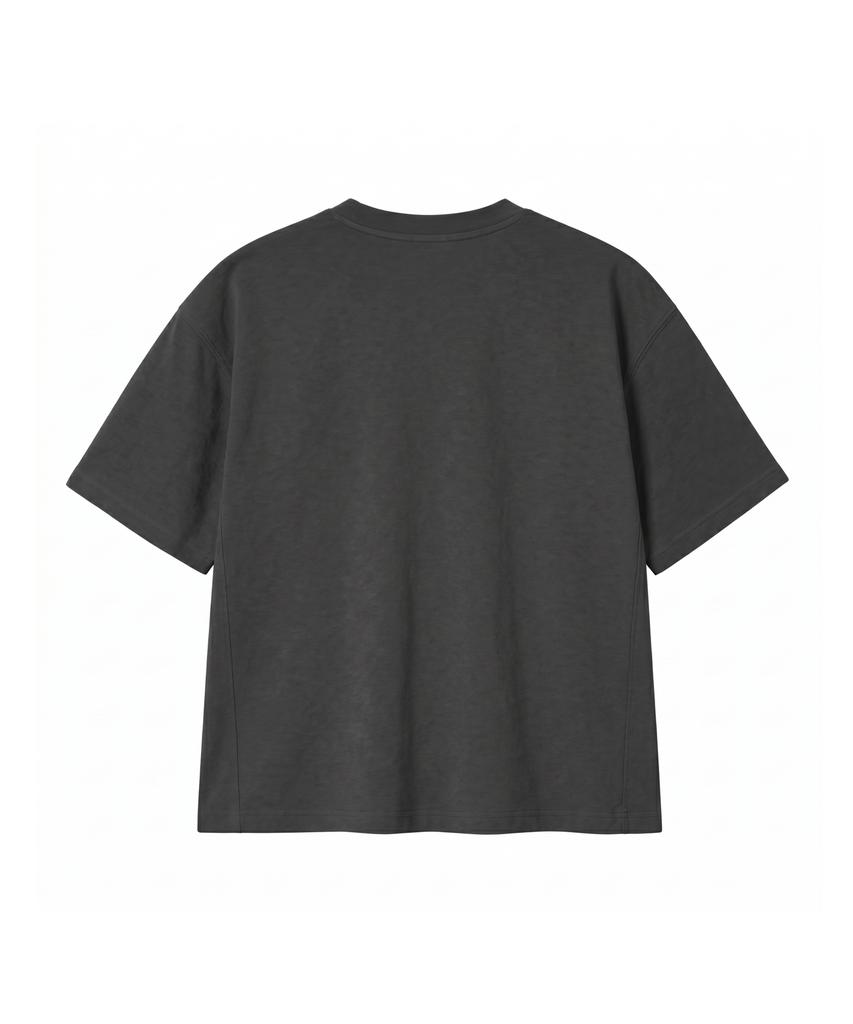 Noming [2Pack] Loose Fit Crop Pigment Short Sleeve (4 Colors)