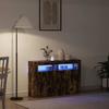 Sideboard Smoked Oak 116 x 30 x 75 cm Wood Based Material