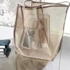 Storage Bag Large Capacity Mesh Tote Breathable Transparent Beach Bag for Swim Gym Shopping Foldable Compact Travel Bag Multipurpose Organizer