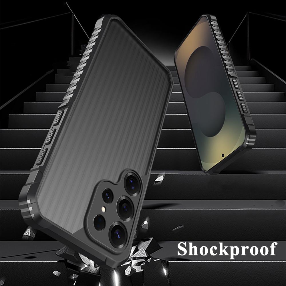 KEYSION Wytrzymałe, odporne na wstrząsy etui na telefon Samsung S23 S24 S25 Ultra Silikon+PC Półprzezroczysta matowa osłona dla Galaxy S25 S21 FE