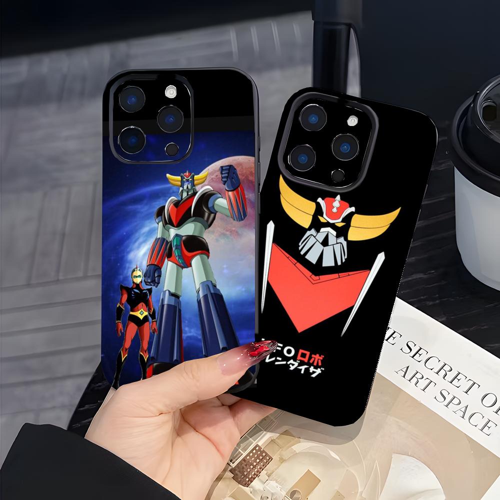 Anime U-UFO R-Robot G-Goldorak Phone Case Black Matte Thin Phone Case For iPhone17 16 15 14 13 ProMax