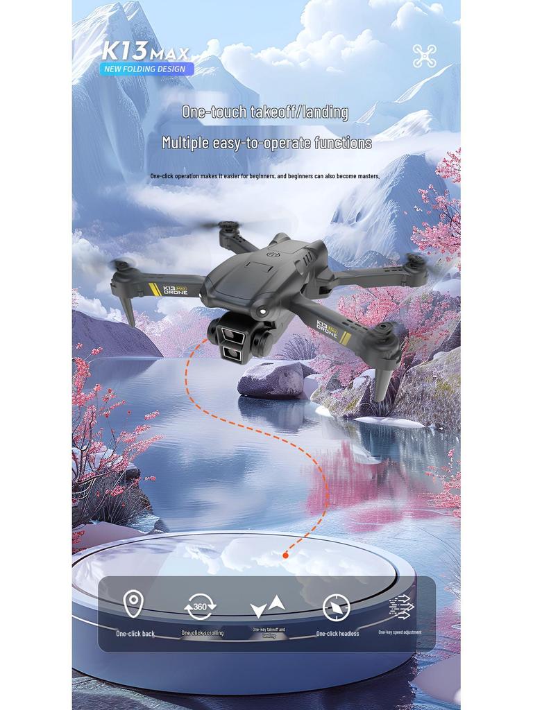 K13MAX Foldable Drone with HD Dual Camera and Altitude Hold, Remote Control Quadcopters for Aerial Photography