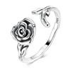 Real 925 Silver Feather Butterfly Flower Sun Moon Animal Design Open Rings Fit For Wedding Party Fine Jewelry