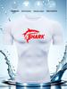 Mens White Compression Short Sleeve T-Shirt Red Shark Graphic Quick Dry High Elasticity Gym Workout And MMA Athletic Top