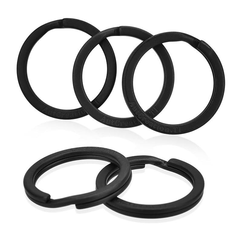 

[AutCreation] titanium key holder ring key ring lightweight key ring Outer circumference 10mm/15mm/20mm/25mm/30mm black (30mm)