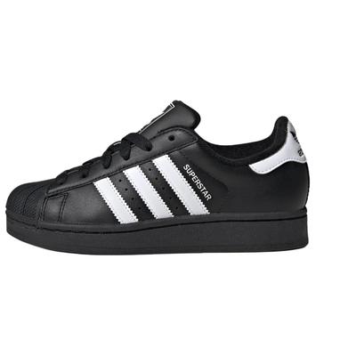 Originals Superstar 2 Leather Low Top Kids' Skateboarding Shoes Black Unisex JH9977