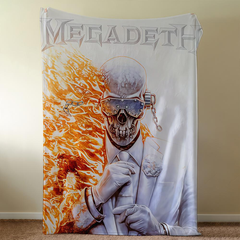 Band M-MegadethS ALBUM Blanket Throw Super Cosy Plush Living Room Sofa Couch Childish Birthday Gifts