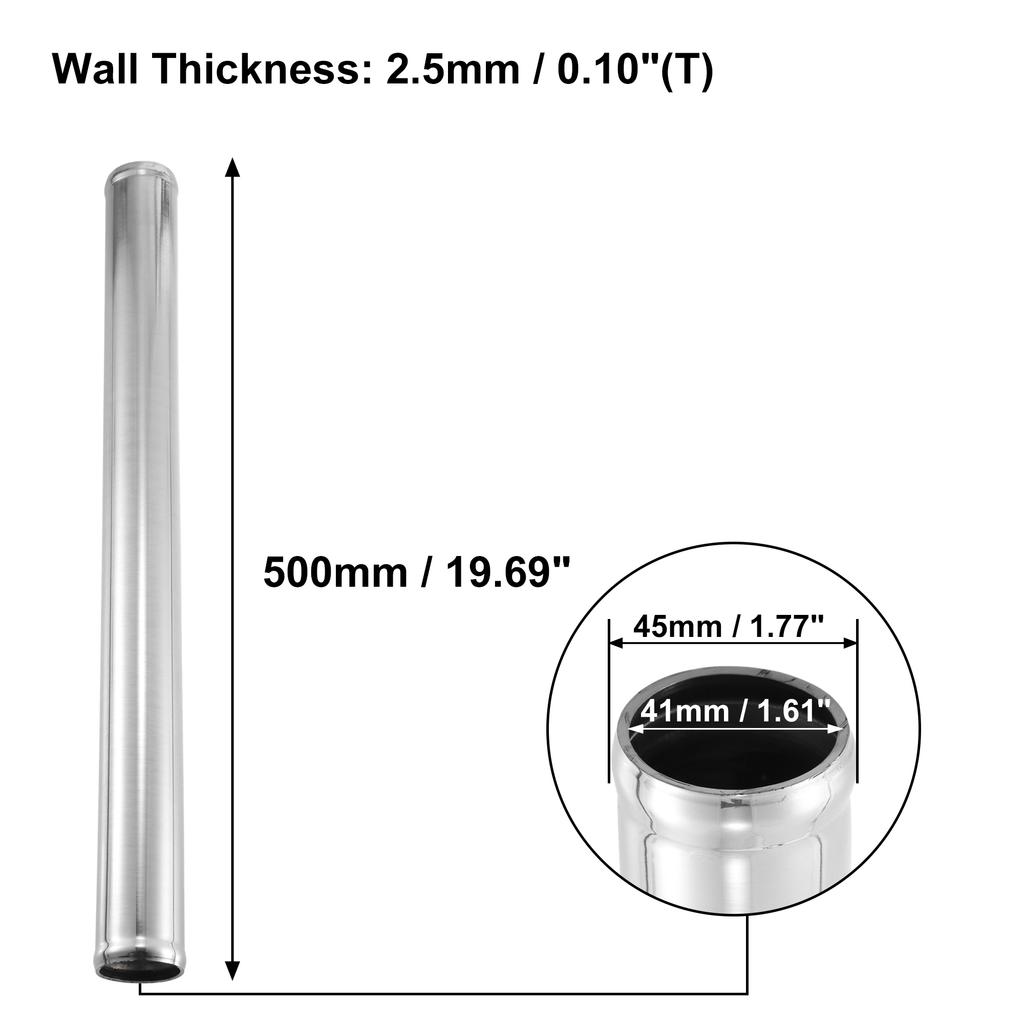 X Autohaux OD 34-102mm Length 20" 300mm 500mm Aluminum Alloy Tube Intercooler Pipe Straight 45 Degree Air Intake Tube for Car