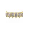 INS Popular hiphop European and American Hip-Hop Gold Teeth Set Sharp Teeth Jewelry Micro-Inlaid Gold Teeth Decoration Teeth Manufacturer