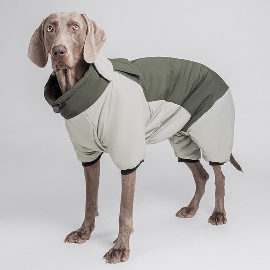 Warm Dog Winter Coat, Pet Coats For Large Dogs Winter,Dog Turtleneck Coat With Zipper & Reflective Strips,Pet Jacket For Medium Large Dogs