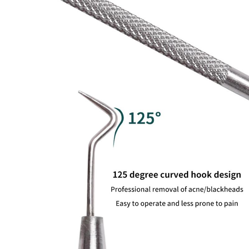 Stainless Steel Blackhead Remover Extraction Pimple Comedone Acne Extractor Whitehead Blemish Popper