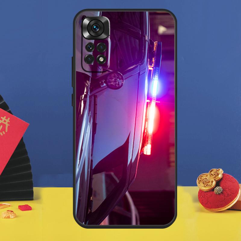 police car Case For Xiaomi Redmi Note 11 9 10 12 13 14 15 Pro Plus Redmi 15 14C 10C 12C 13C 15C Cover