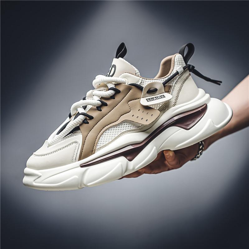 Módní pánské tenisky Trendy robustní tenisky Pánská ležérní obuv Zvyšující výšku Silná podrážka Sportovní obuv Pánské Zapatillas Hombre