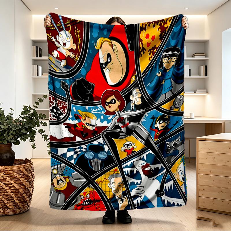Incredibles Print Blanket - Soft & Comfortable, for Bedroom, Travel, Sofa, Home Decoration - Birthday Christmas Gift for Friend