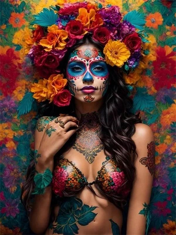 Diamantová malba Nová kolekce 2024 African Woman Diy Plně Čtvercový kulatý vrták Kamínkové vyšívání Fantasy Girl Mozaika Sady křížkového stehu