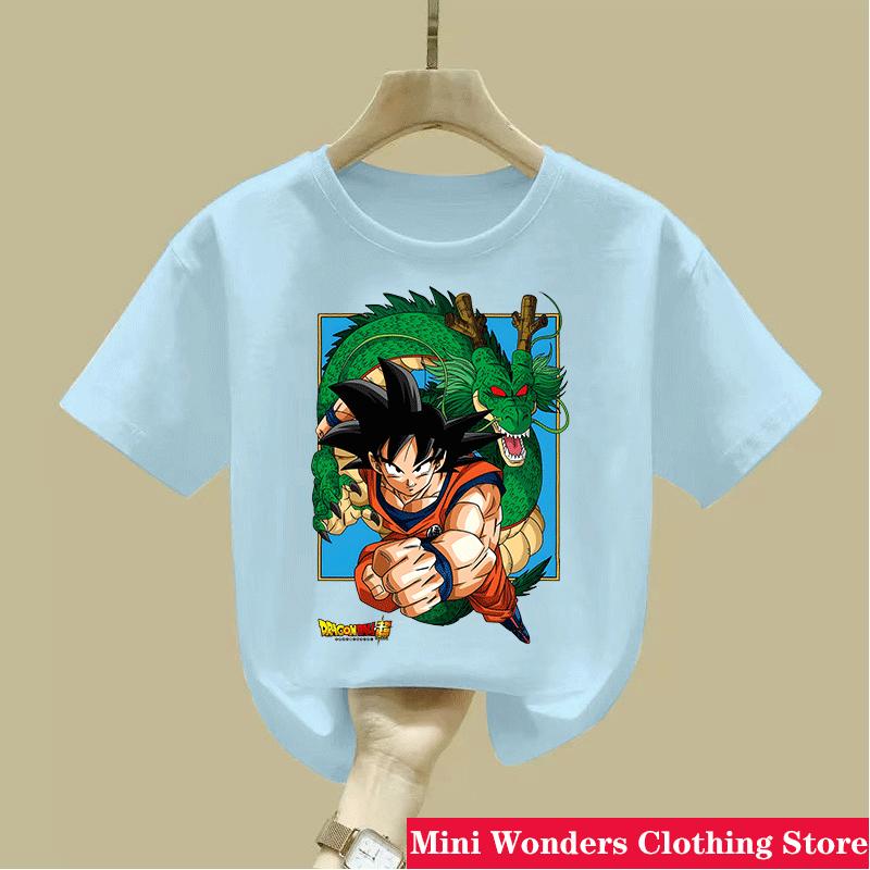 New Dragon Ball Z T Shirt Children New Kawaii 2025 Funny Summer Cartoon T-shirt for Boys Girls Kid Clothing Unisex Short Sleeves