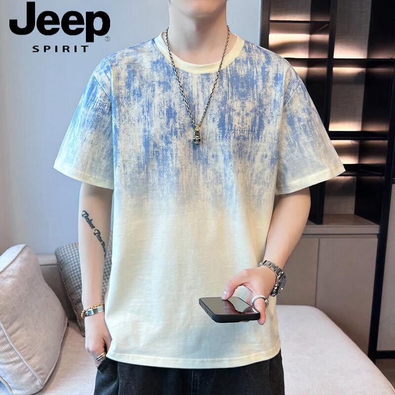 

JEEP SPIRIT Men s Gradient Cotton T-Shirt M
