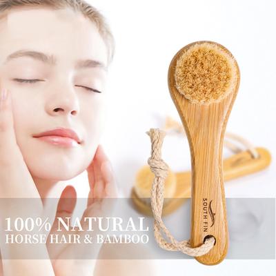 1 Pz Pennello di Bellezza per la Cura della Pelle Pennello per la Pulizia del Viso Setole Morbide Naturali in Bambù Pulizia Profonda del Viso Massaggio Portatile per il Lavaggio