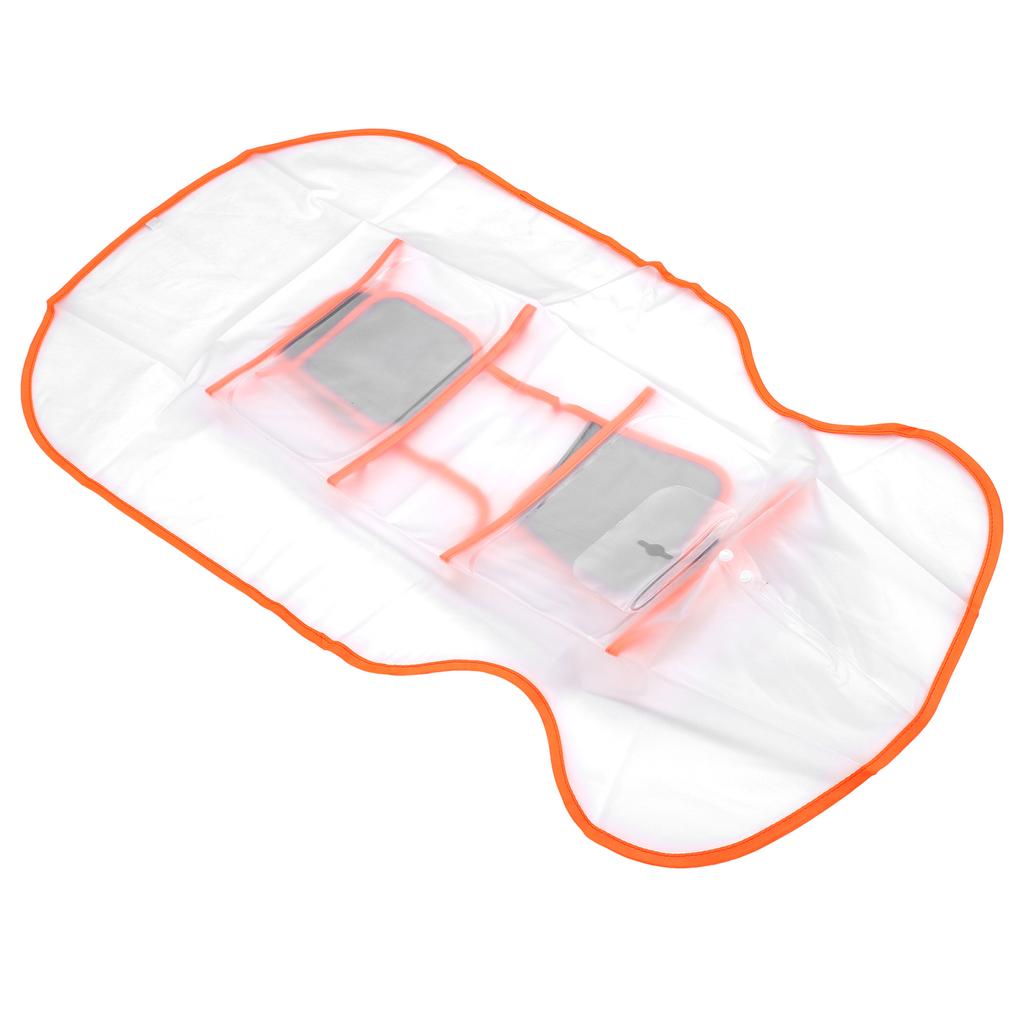 Dog Raincoat Windproof SeeThrough Four Feet Hooded Rain Clothing for Outdoors Waterproof Walking(M Orange)