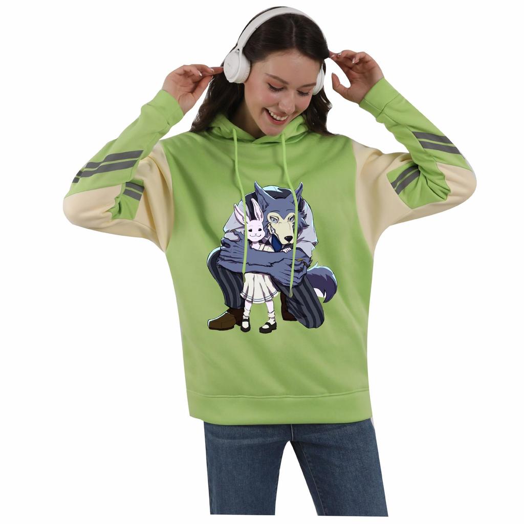 Unisex Loose Fit BEASTARS Anime Print Hoodie - Autumn/Winter