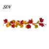 Artificial Fall Leaves Vine Maple Leaf Garland, 3.3FT Bendable Autumn Foliage Vine, Front Door Garland Plant Decor for Thanksgiving Halloween