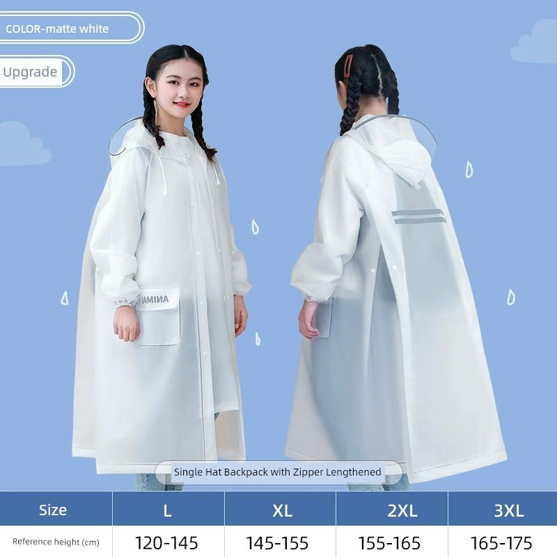 Kids Raincoat Boys Girl High School Primary School Student Boys and Girls for School Long Full Body Youth Poncho