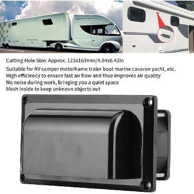 12V Wohnmobil Seitenlüfter, 25W Lüftungsgitter Lüfter für Wohnmobil, Wohnwagen, Anhänger, Camper, Boot Marine Yacht