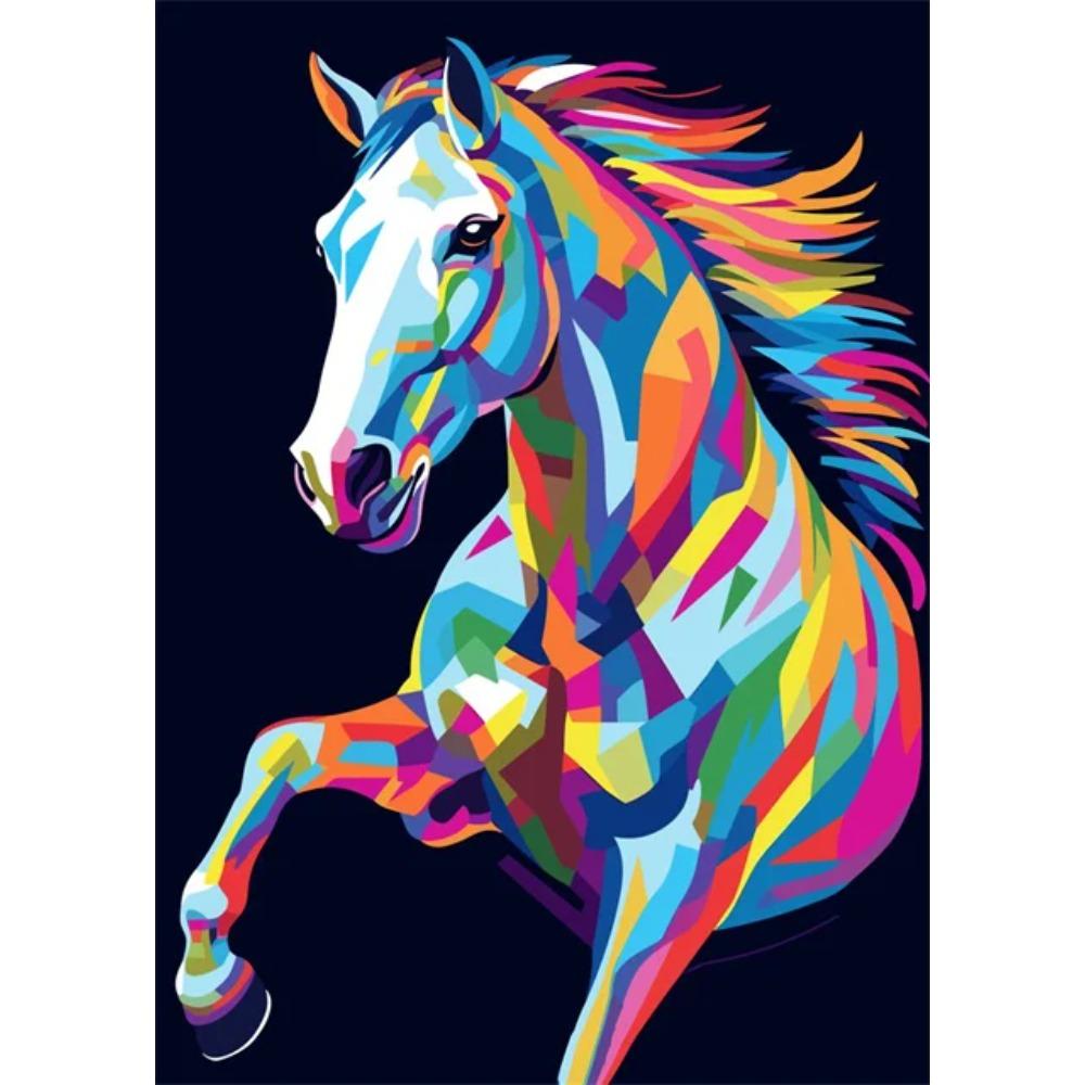 Abstrakt Färgstark Vilda Djur Canvasmålning Bläckfisk Katt Apa Lejon Graffiti Popkonst Målare Väggkonst Väggmålning för Heminredning