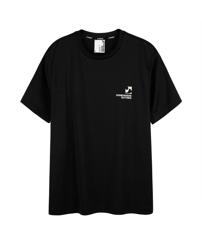 Sseomweeoaussaideuhaikingkeompeoni Back Logo Half T-Shirt_Black