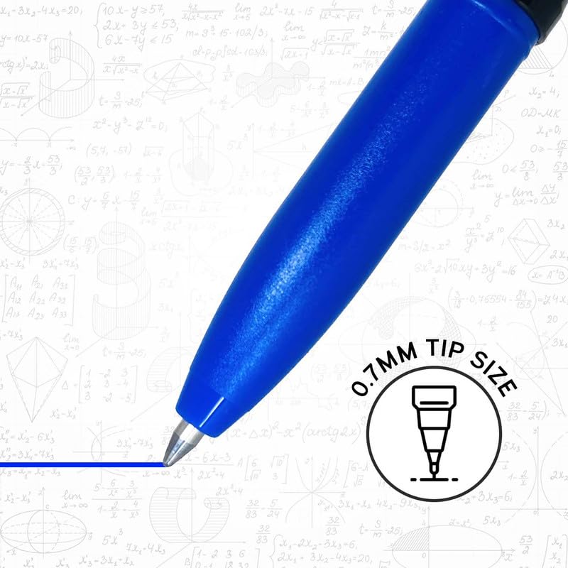 Pentonic EVO 0.7 Mm Gel Pen Blue Ink Pack of 1 X 10pcs for Smooth Writing, Office, School & Home Use
