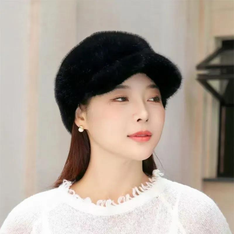 

WTEMPO Couple Warm Thickened Solid Color Windproof Cold-proof Hats Women s Autumn Winter Casual Versatile Baseball Caps 1pc чорний