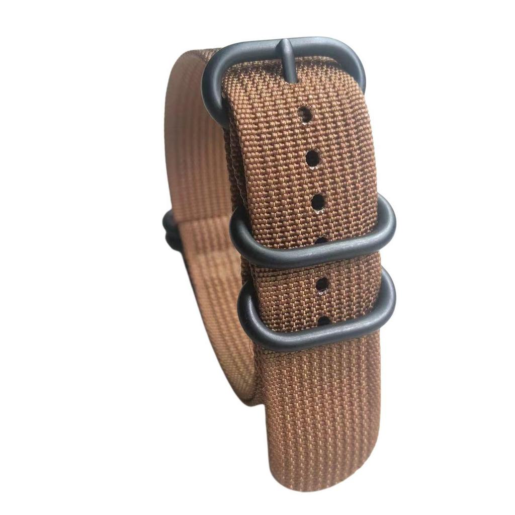 Hot-Selling Nylon Watch Strap with Vacuum-Plated Black Oval Buckle