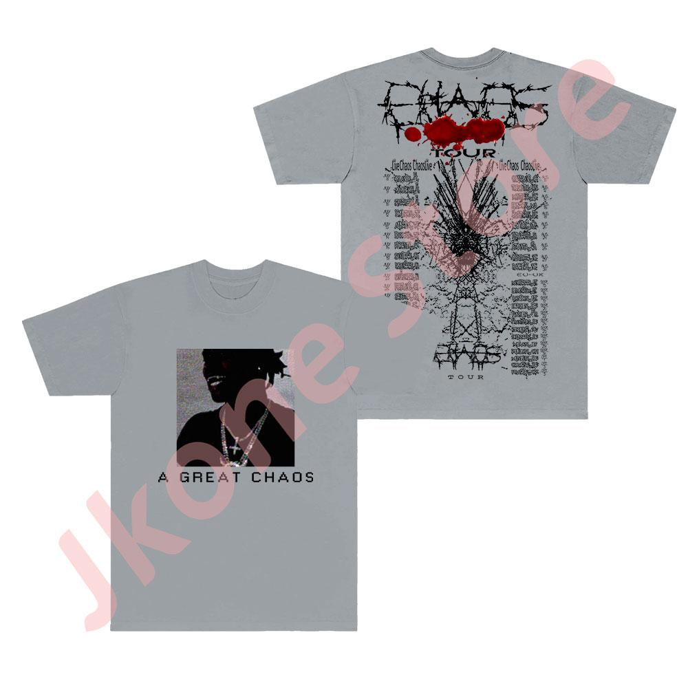 Ken Carson Chaos Tour 2024 Merch TShirts Women Unisex Fashion Casual HipHop Style Short Sleeve Tee S
