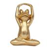 Resin Frog Yoga Statues 3.7In Sculptures Decor Fashion Yoga Decor  Desk Table