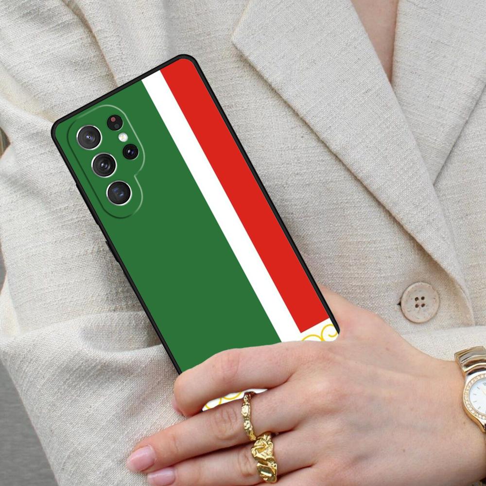 Chechen Flag Chechnya Cell Phone Case for Samsung Galaxy S26 Ultra S25 S24 S23 S22 S21 S20 Note10 Cover