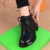 Real soft leather boots children's autumn and winter new velvet warm flat-bottomed fashion Martin boots versatile women's short boots