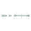 Upper central link 575-810mm M36x3 Cat. 3-2 P. ball fork