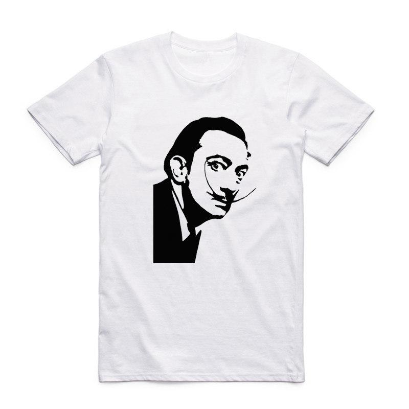 Asiatische Größe Herren Print Salvadore Dali Tribute Klassisches Mode T-Shirt Kurzarm O-Ausschnitt Sommer Lässig Herren T-Shirt Homme HCP4001