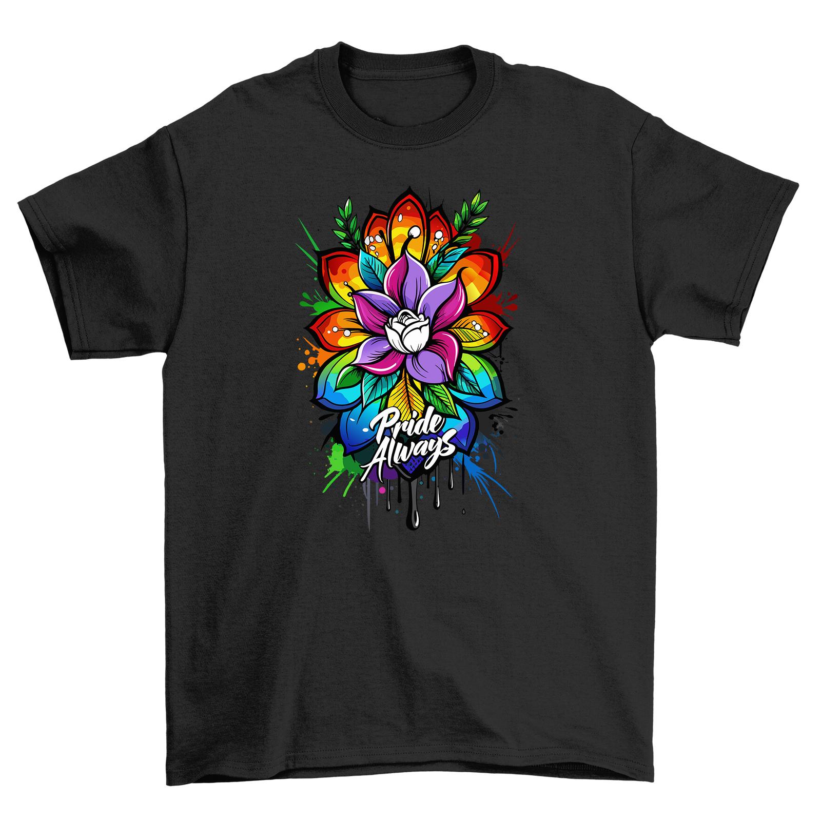 

Pride_27 Flower Power T-Shirt Mens Womens Tees Top - Funny and Fabulous! Unleash your colorful pride 4XL