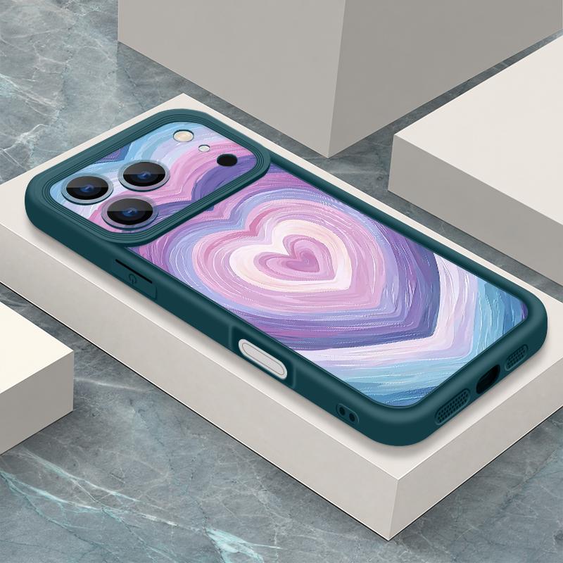 Cute Sticker Love Heart Case For iPhone 18 Pro Max Shockproof Bumper Soft Silicone Cover For iPhone 17 16 15 14 13 Pro Max 17E
