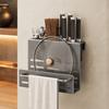 Heavy Duty Cutting Board Rack Multifunctional Wall-Mounted Holder Kitchen Storage Rack Indoor Use