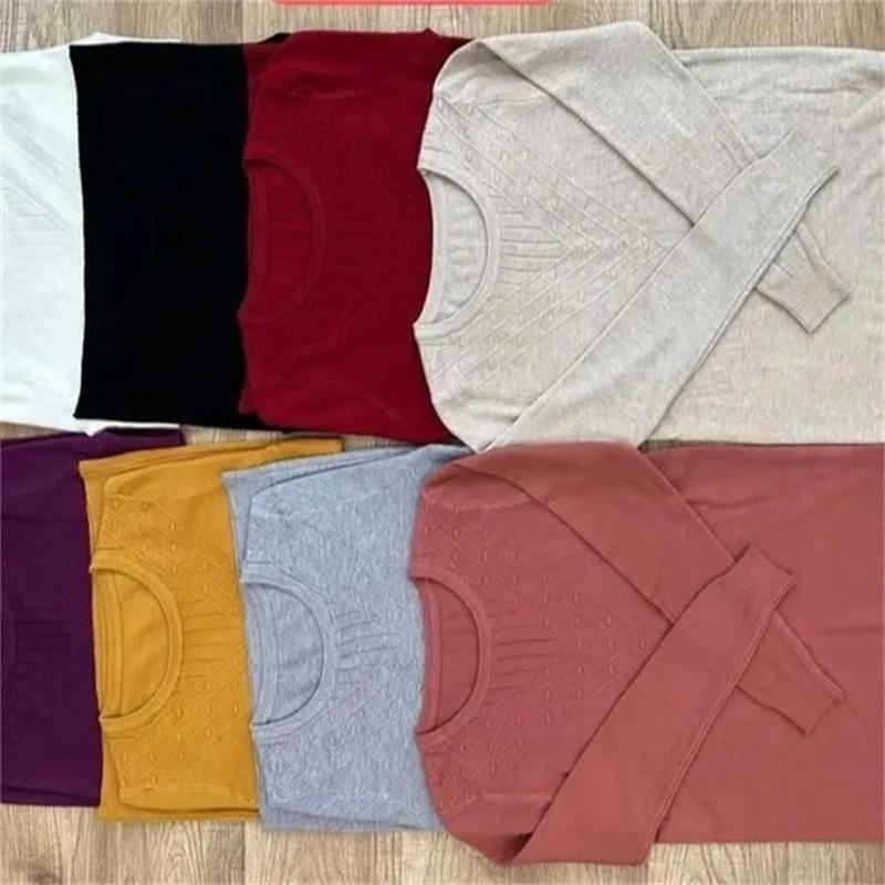 Women's Knitting Tops Autumn Winter Foreign Sweaters Mother's Loose Coat Slim Pullover Blouse Ladies Jacket