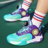Herbst/Winter Leder Kinder Drehverschluss Basketballschuhe Jugend Kinder Sport Basketballschuhe